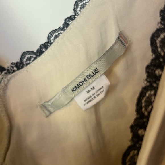 Kimchi Blue Cora Asymmetrical Ruffle Lace-Trim Blouse | Size S - Picture 14 of 16
